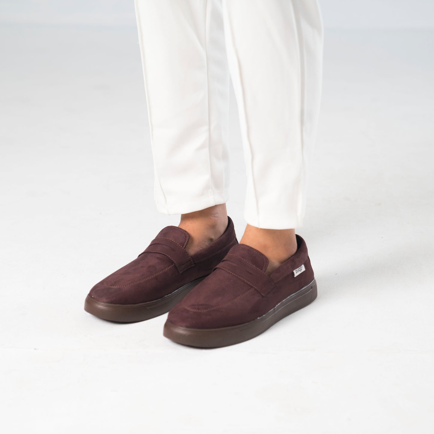 Zuqo Mens Sneaker Active - Suede Coffee