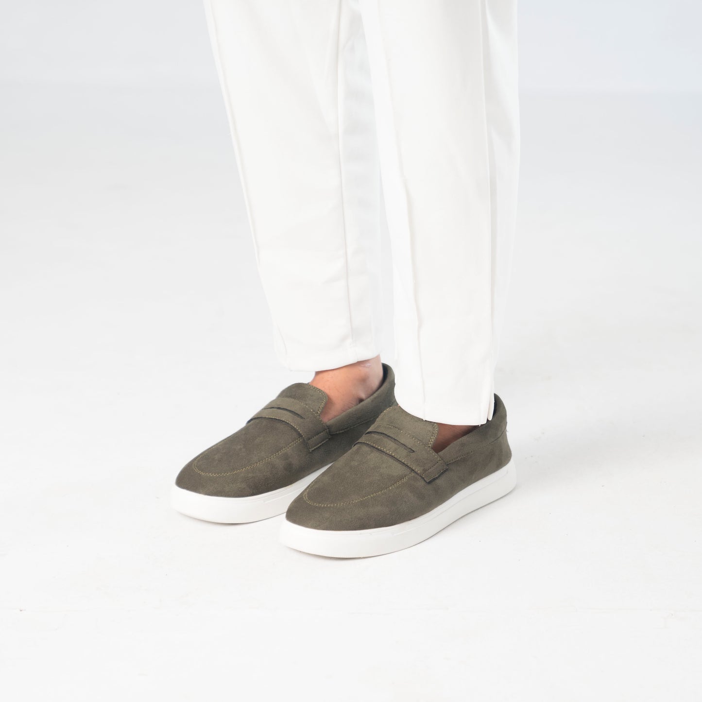 Zuqo Mens sneaker Active - Suede Olive