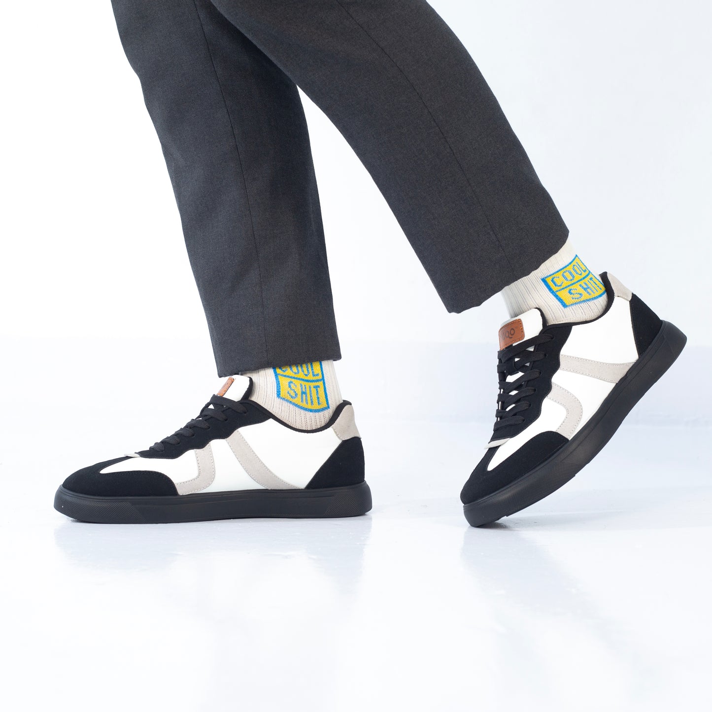 Zuqo Men's Sneaker : Prime White Black