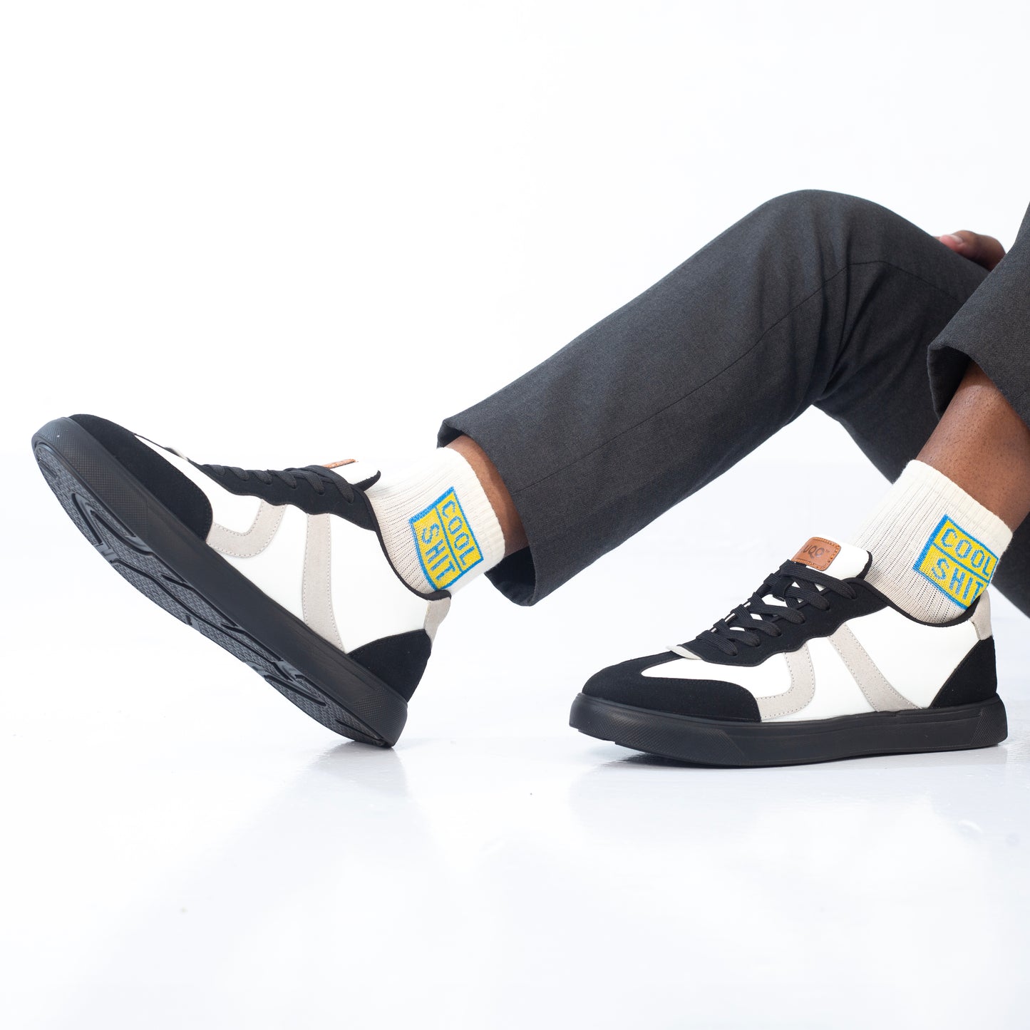 Zuqo Men's Sneaker : Prime White Black