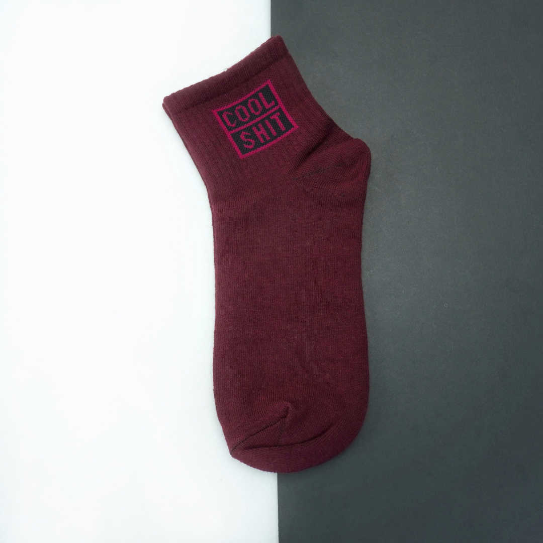 Zuqo Cool Shit Socks - Maroon
