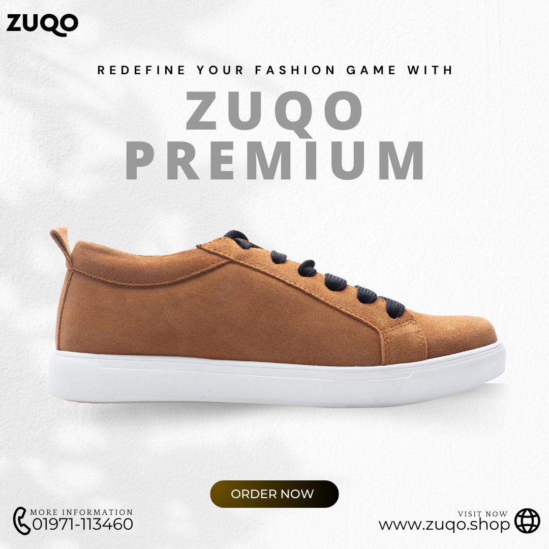 Zuqo Premium Sneaker - Brown  ( Lace )