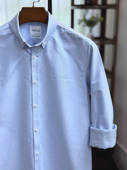 Full Sleeve Oxford Shirt | Skyblue
