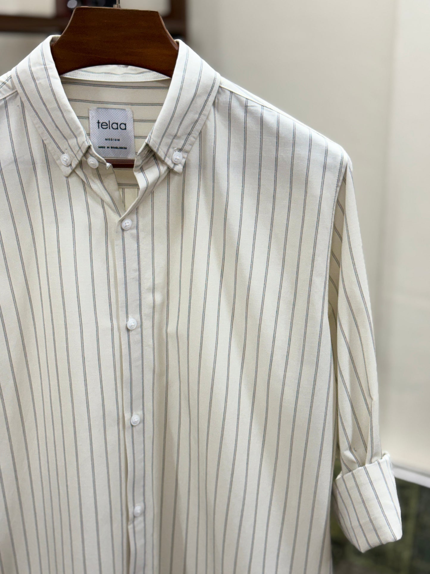 Full Sleeve Shirt | Ivory Stripe