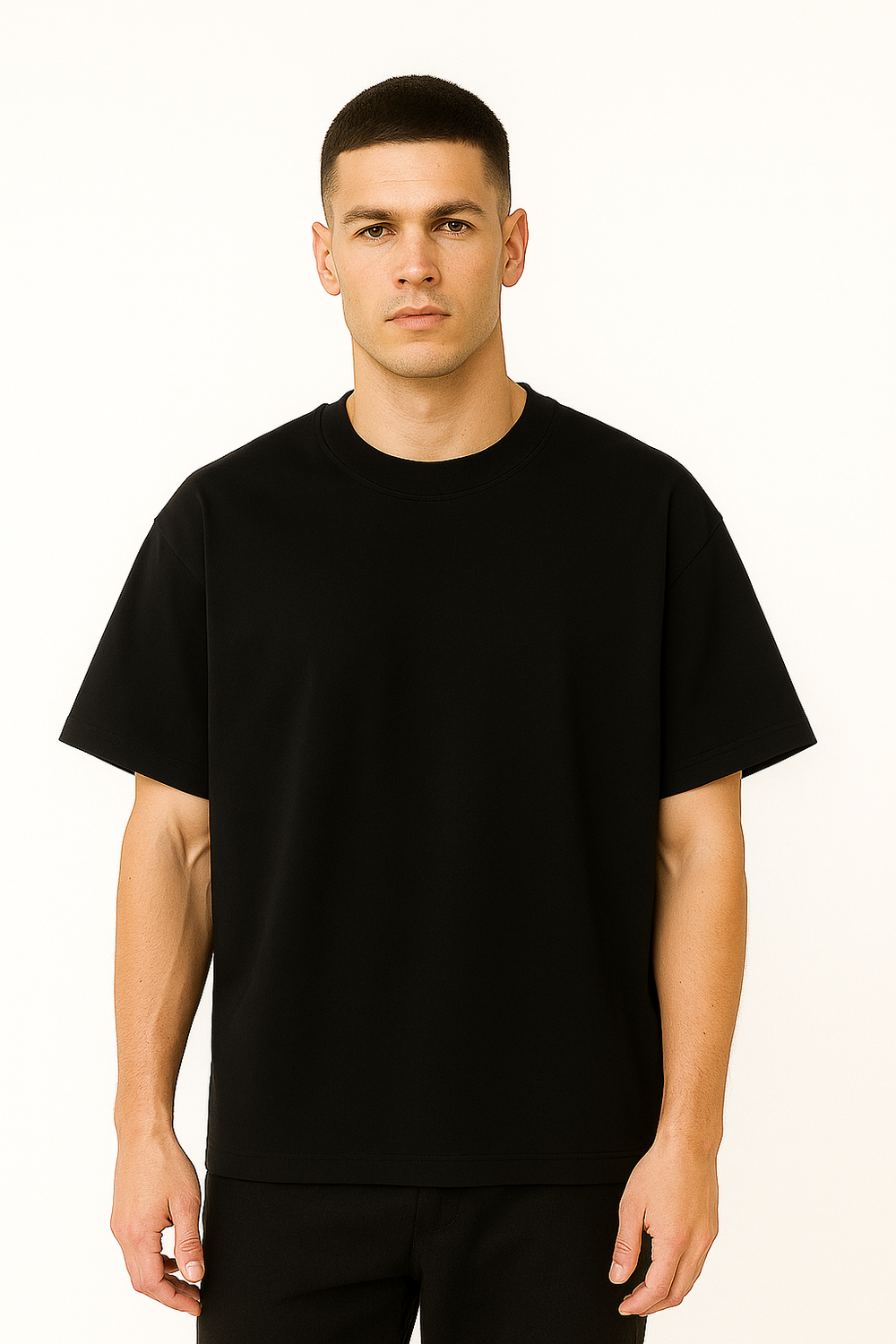 Drop Shoulder T shirt - Black product image 2
