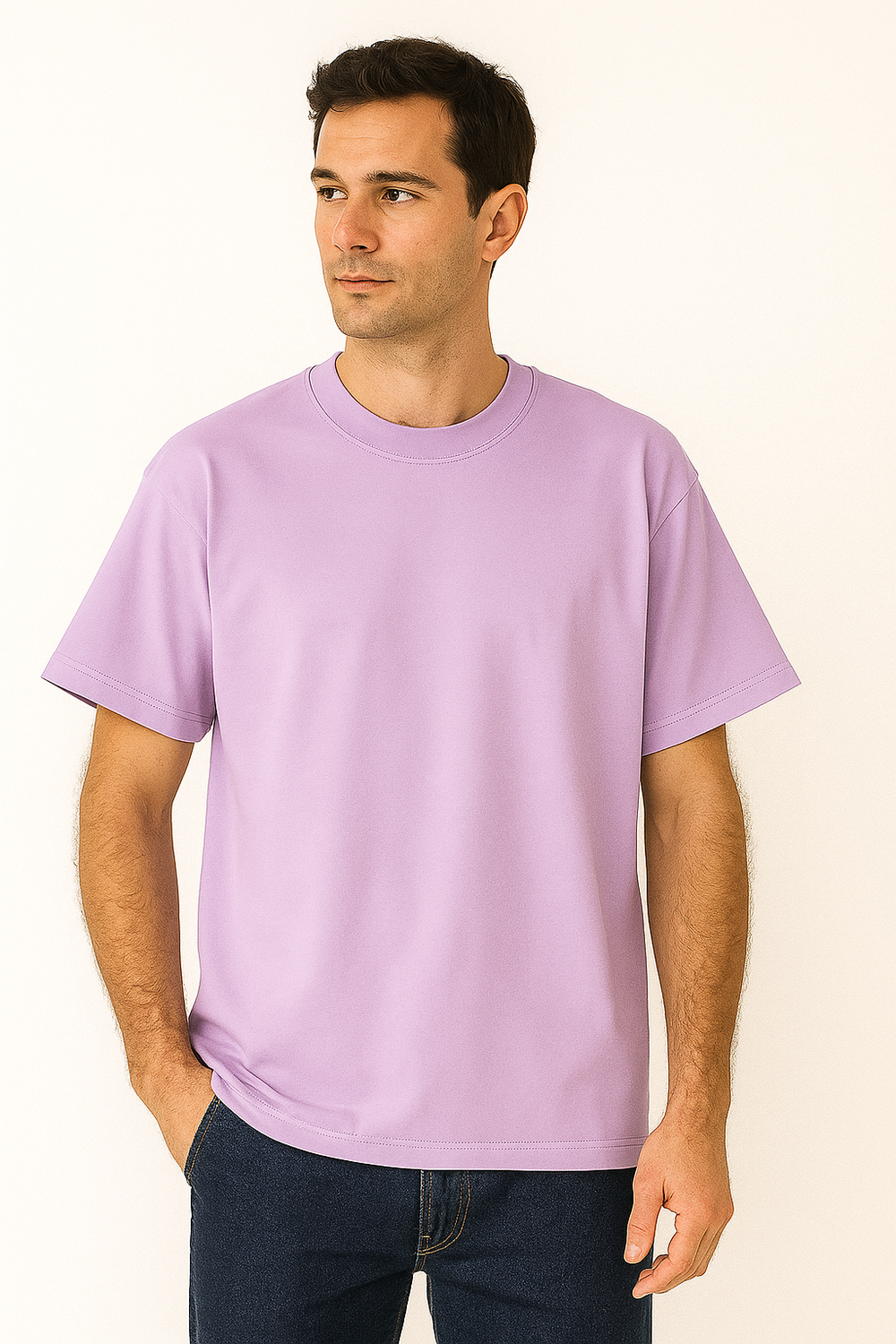 Drop Shoulder T shirt - Lavender product image 2