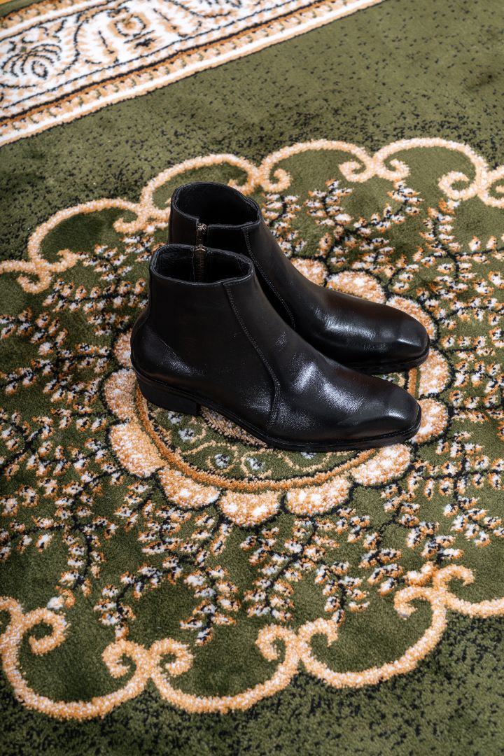 Verona Milano Cuban Heel Chelsea Boot – Black