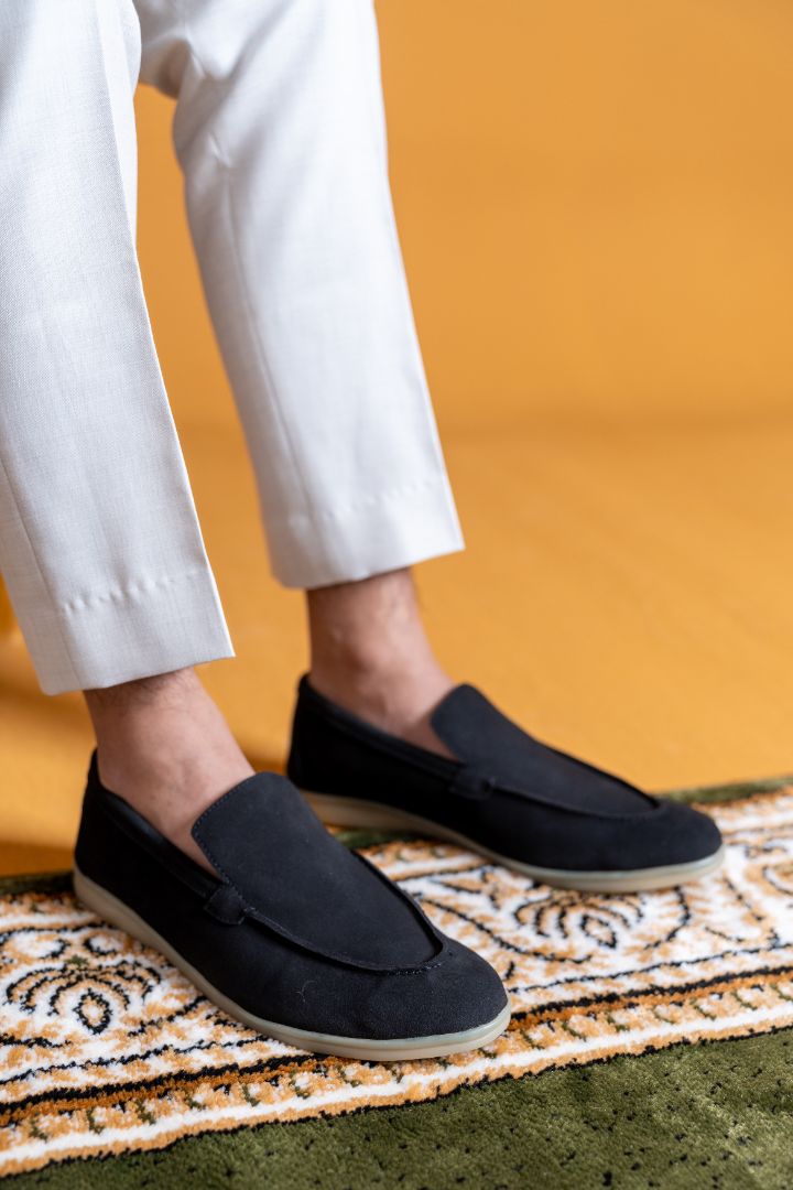 Verona Old Money Loafer  - Suede Black