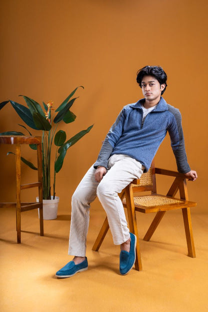 Verona  Belgian Loafer   - Ocean Blue