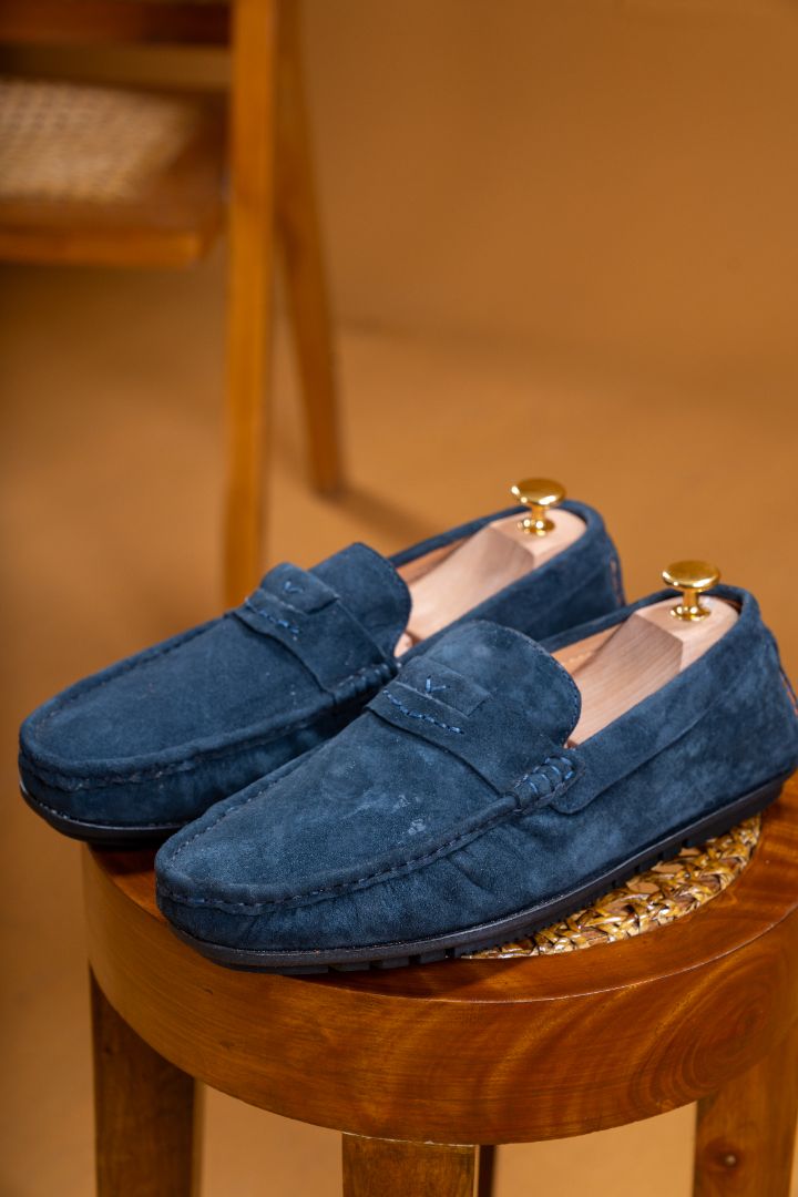 Zuqo  Men's classic Loafer  -  Navy Blue