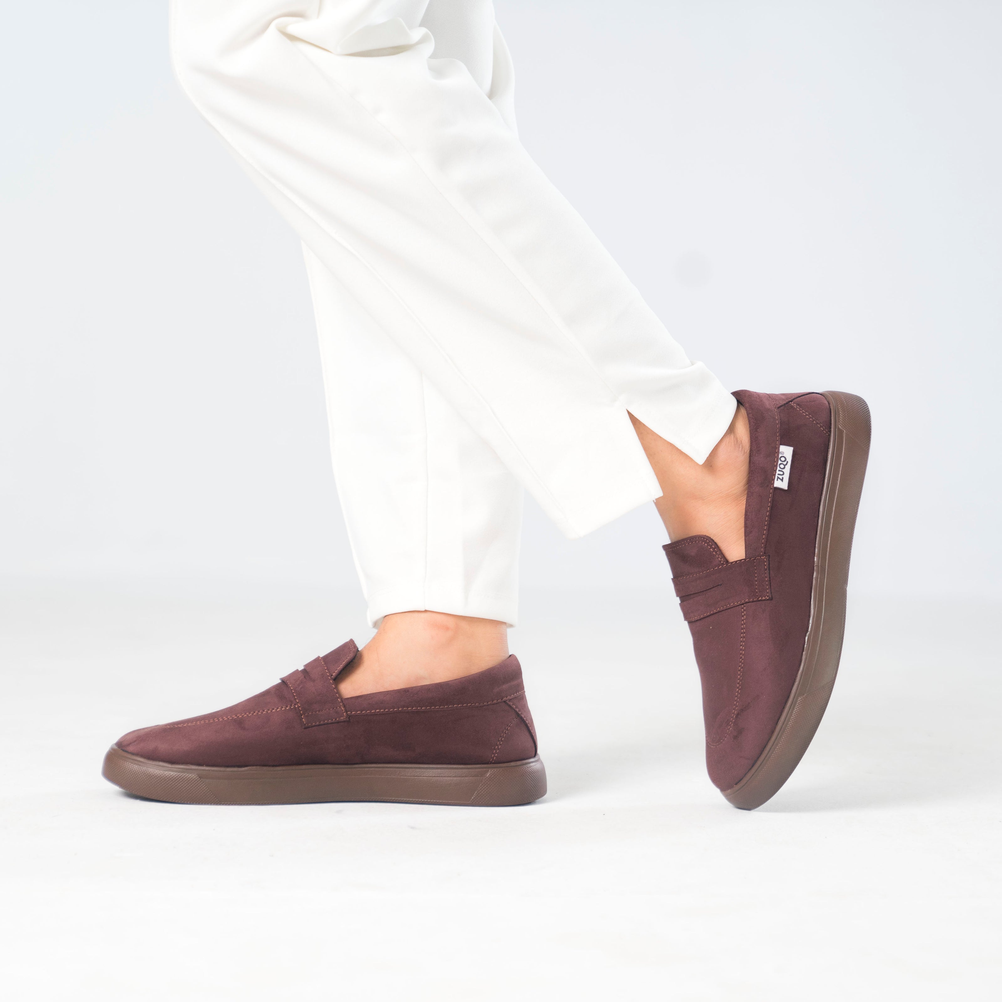 Zuqo Mens Sneaker Active - Suede Coffee
