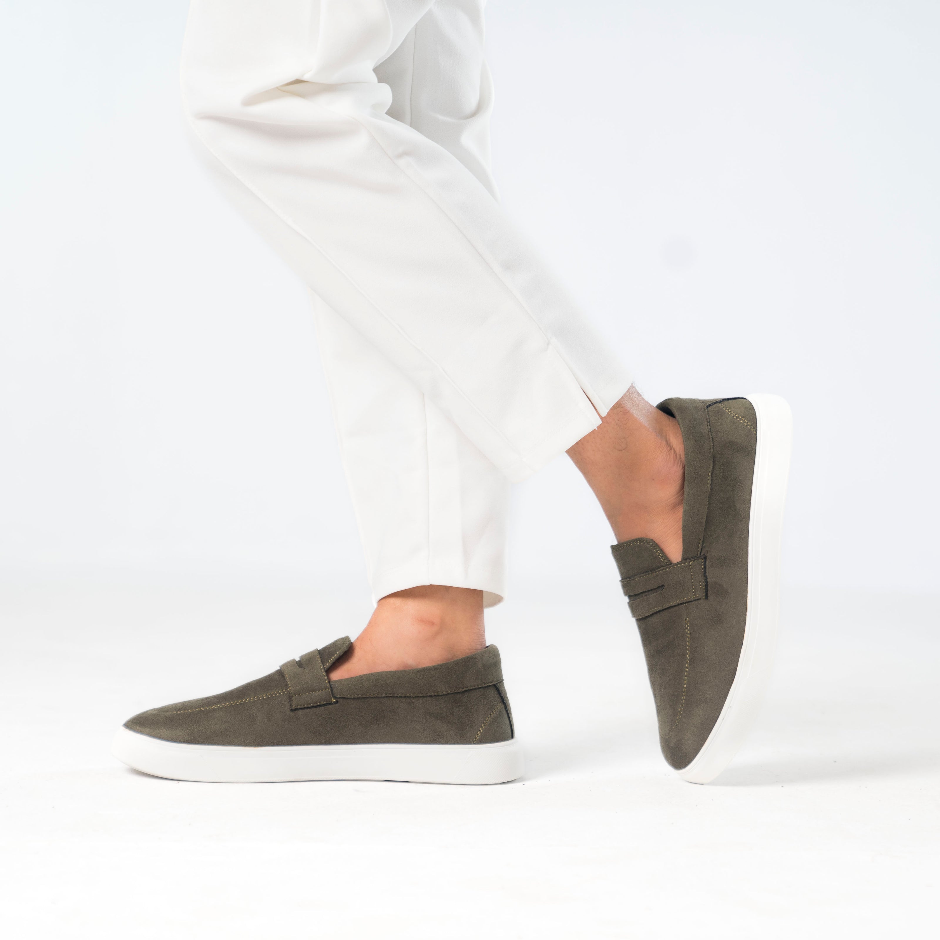 Zuqo Mens sneaker Active - Suede Olive