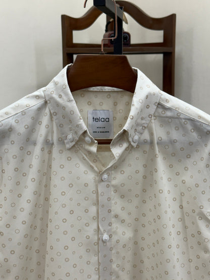 Full Sleeve Shirt | Ivory Dot