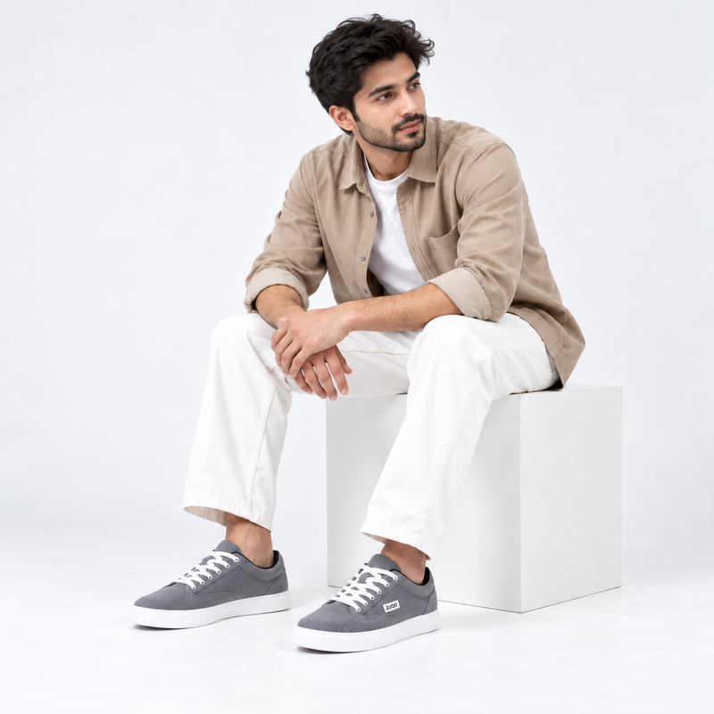 Zuqo Men's Sneaker  : Ash Grey