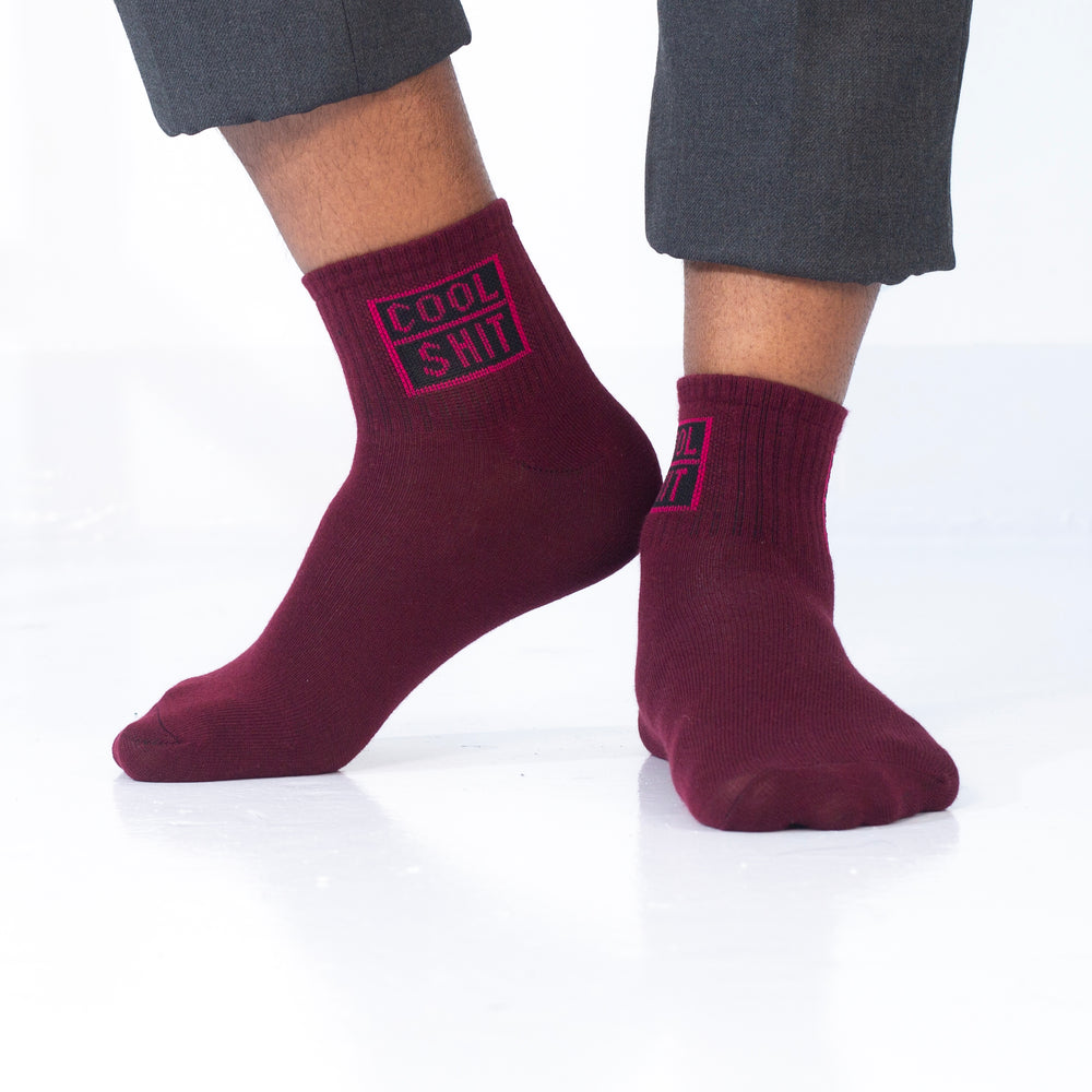 Zuqo Cool Shit Socks - Maroon product image 1