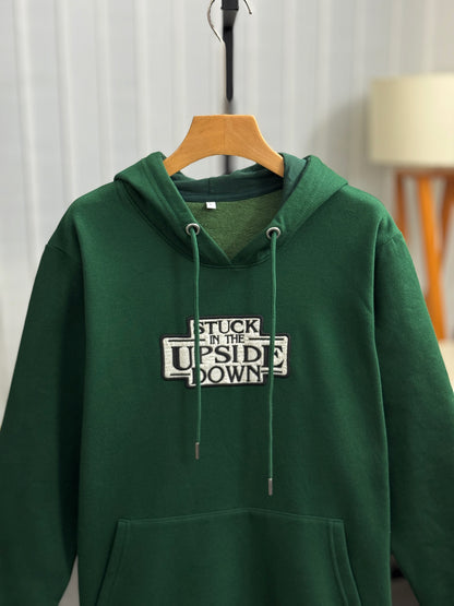 Zuqo Men's Hoodie  -  Upside Down ( Green )