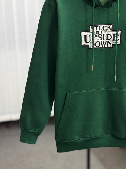 Zuqo Men's Hoodie  -  Upside Down ( Green )