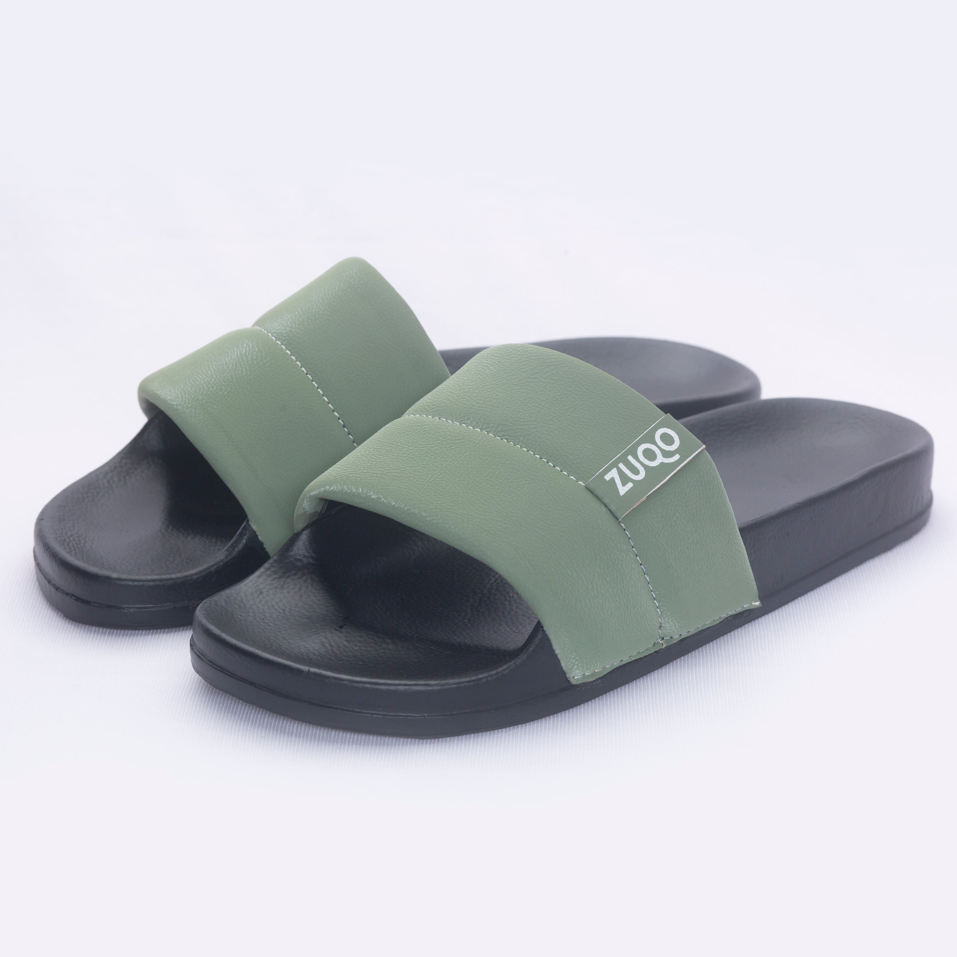 Zuqo Mens Slides / Slipper - Olive