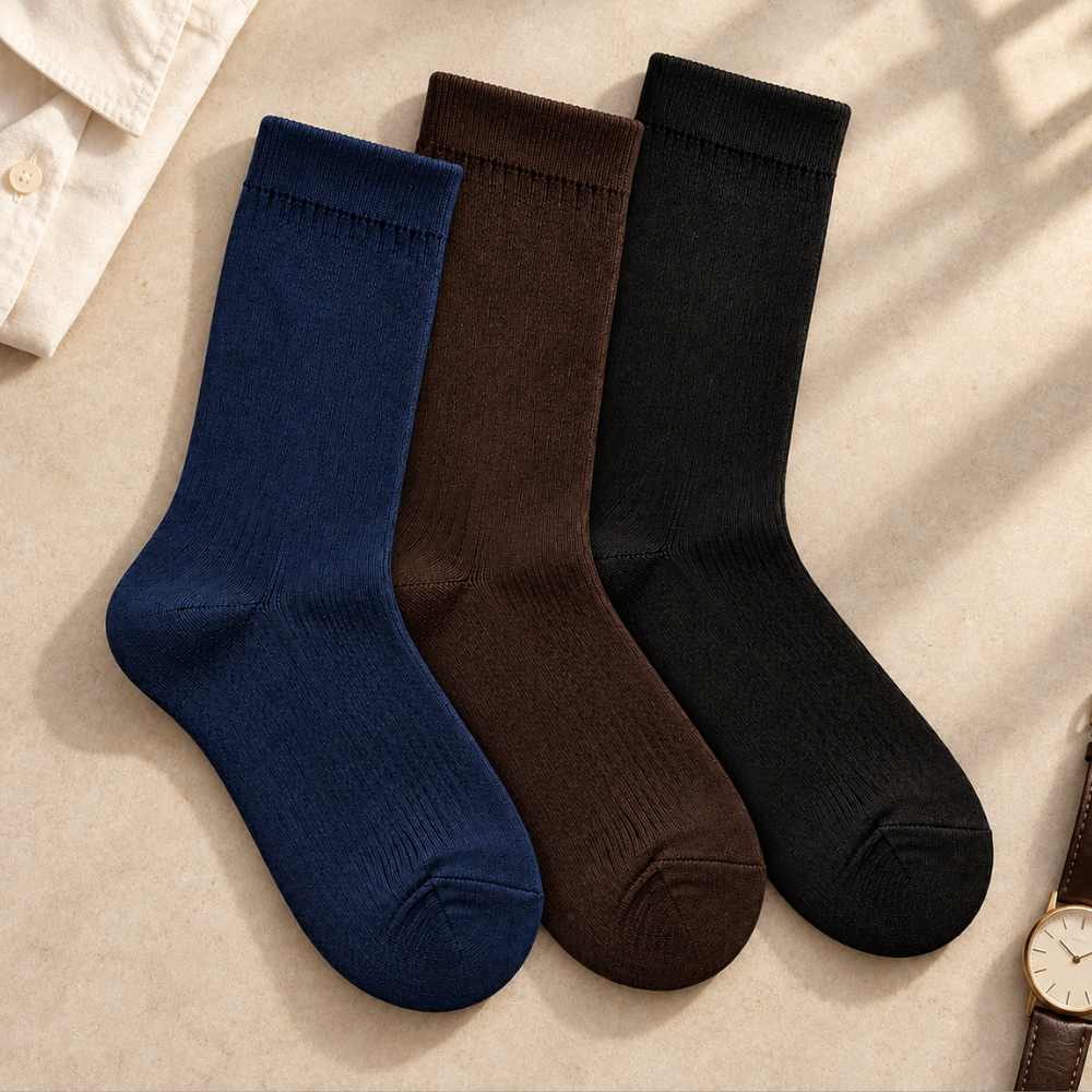 Zuqo Solid Formal Sock - 3 pcs Combo