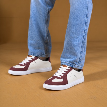 Zuqo Men's Sneaker :  Aero  Burgundy