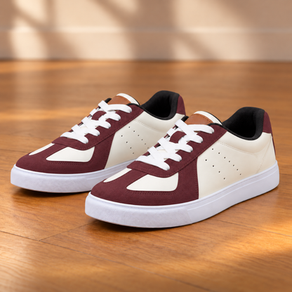 Zuqo Men's Sneaker :  Aero  Burgundy
