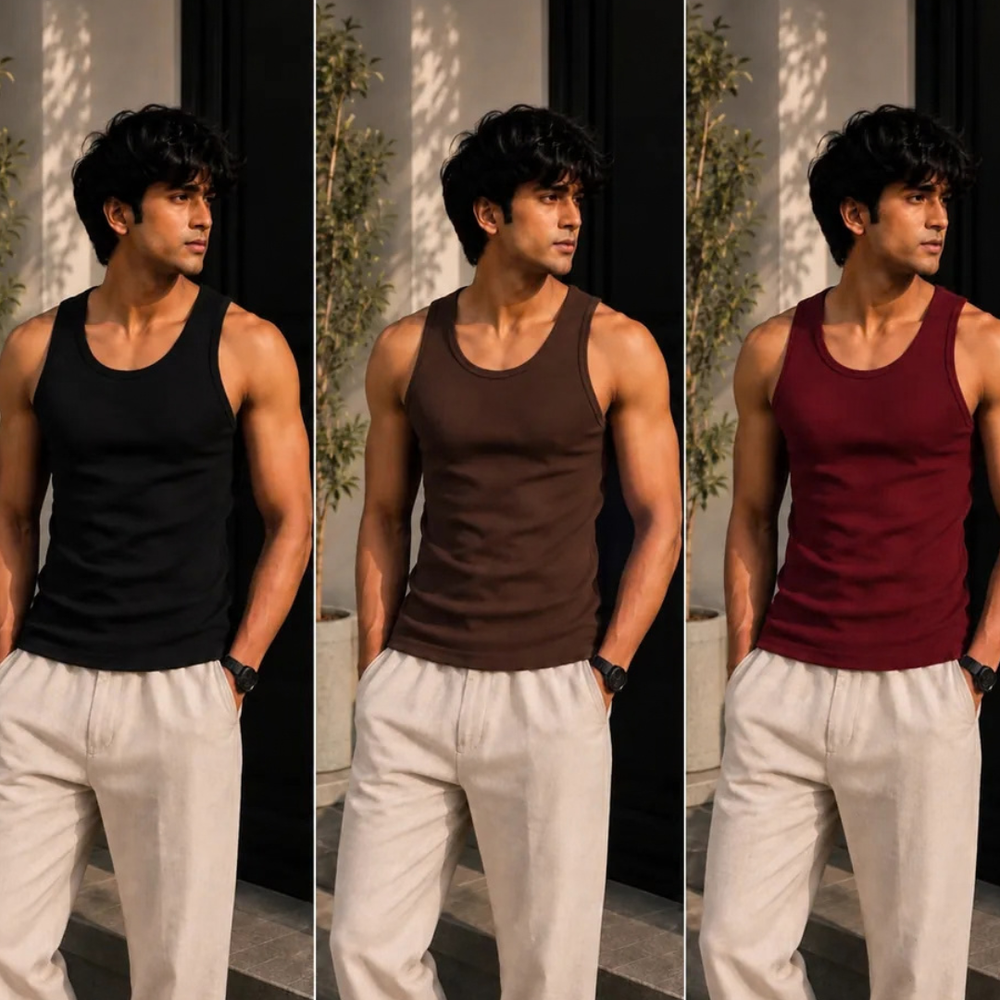 Tank Top 3-Pack | Classic (Black + Coffee + Maroon)