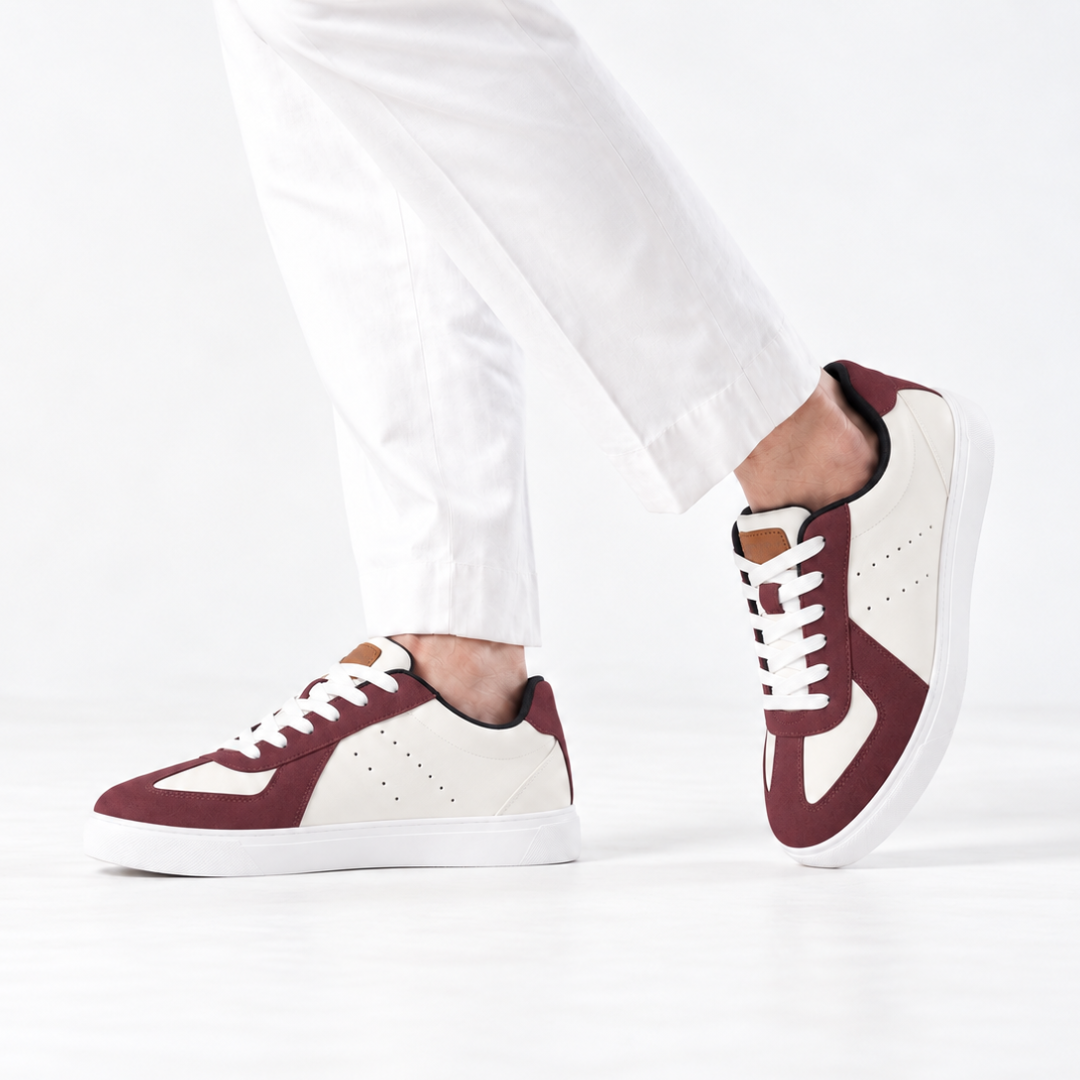 Zuqo Men's Sneaker :  Aero  Burgundy