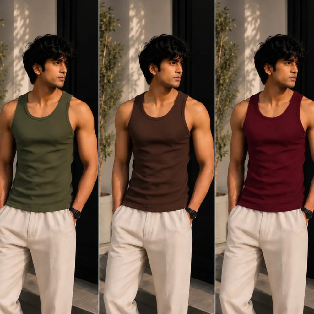 Tank Top 3-Pack | Nature (Olive + Coffee + Maroon)