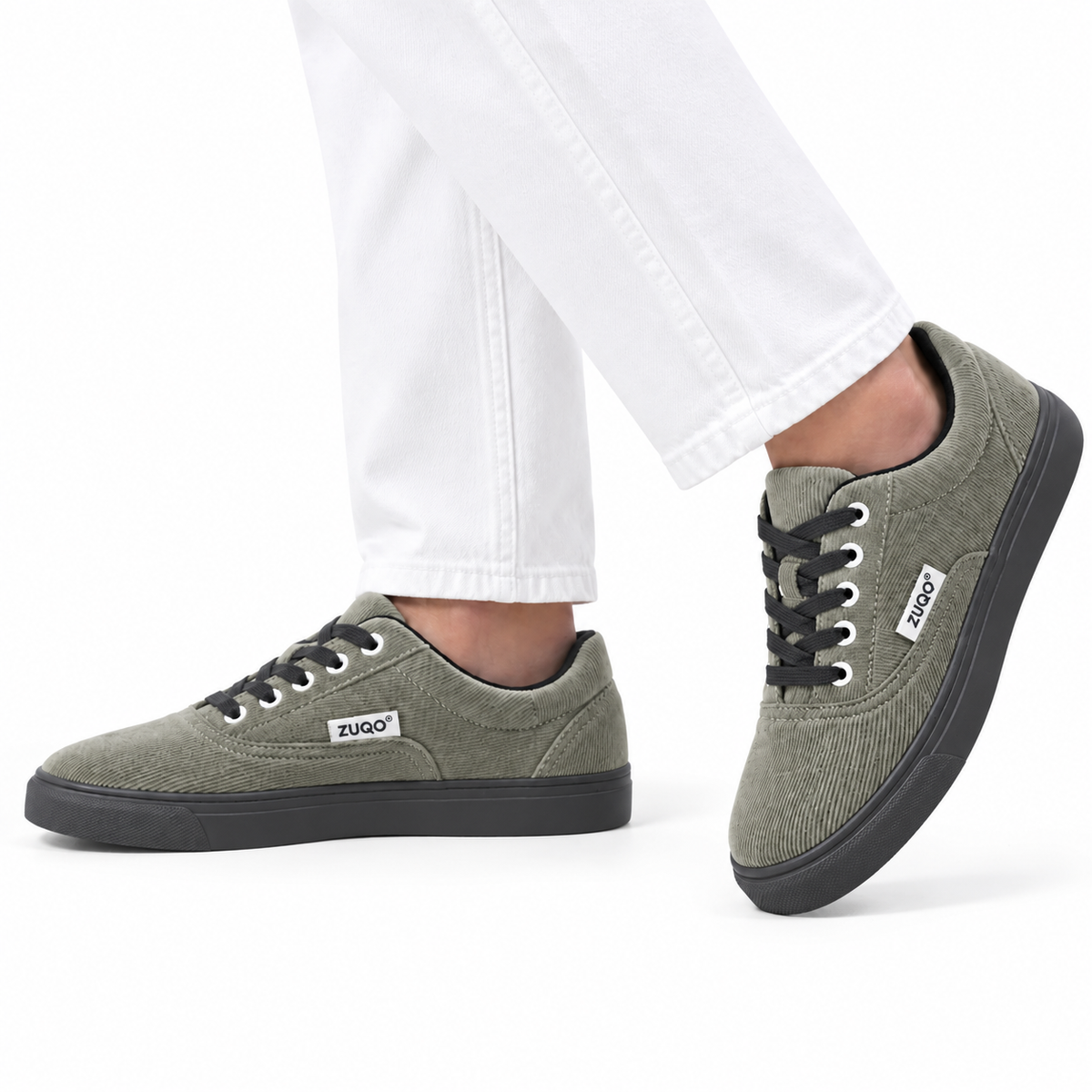 Zuqo Men's Sneaker  : Olive Grey
