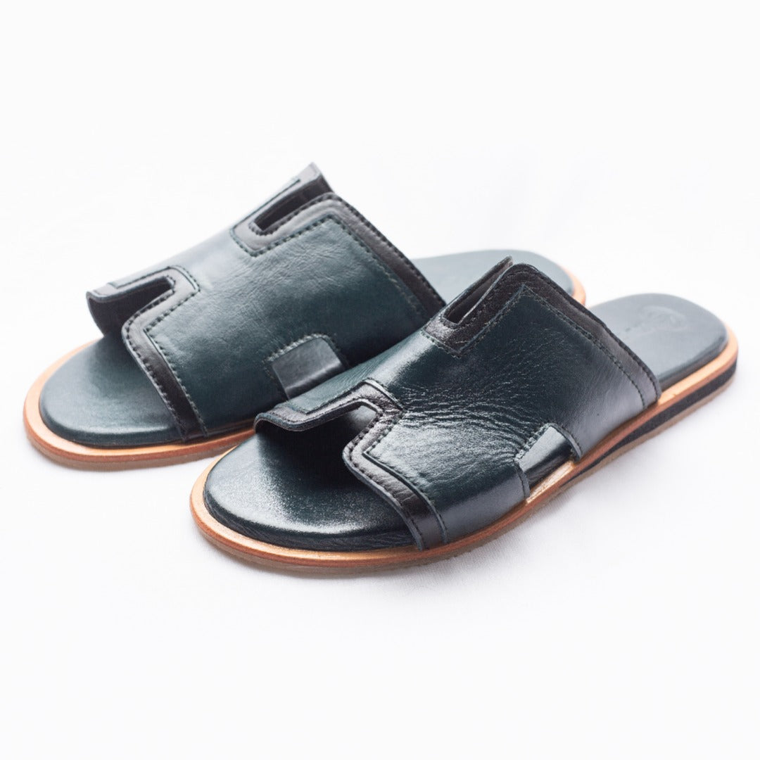 Green  Zen - Leather Sandal