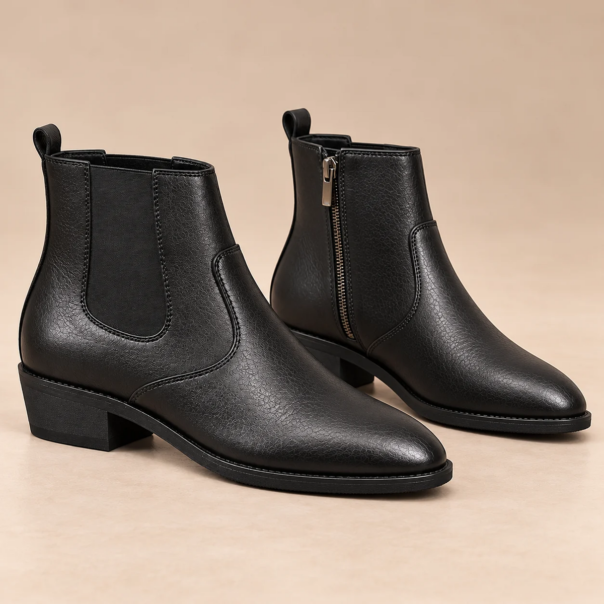 Verona Milano Cuban Heel Chelsea Boot – Mesh Black