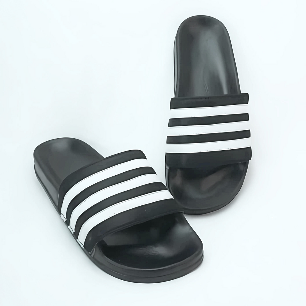 Zuqo Mens Slides / Slipper - Black Stripe product image 1