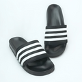 Zuqo Mens Slides / Slipper - Black Stripe