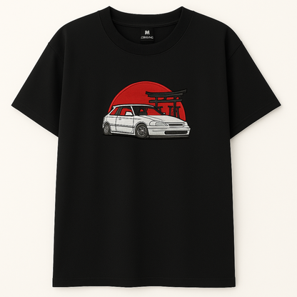 Embroidery  Drop Shoulder  T Shirt  - Tokyo Torque