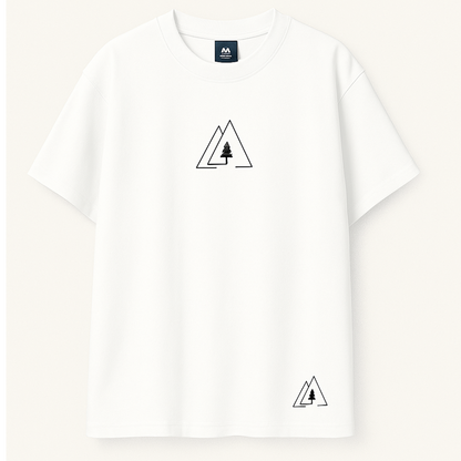 Embroidery  Drop Shoulder  T Shirt - Signal