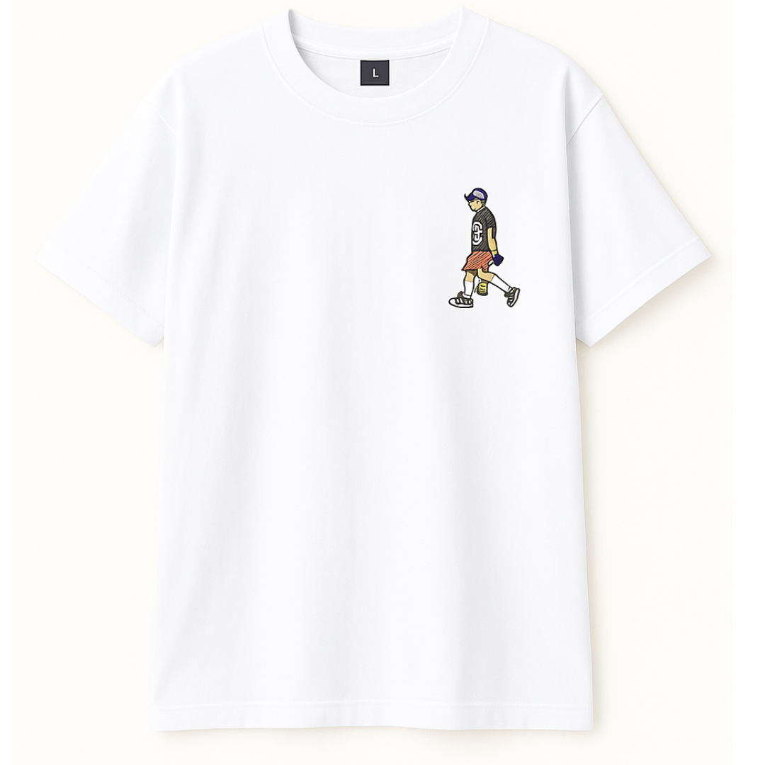 Embroidery  Drop Shoulder  T Shirt - City Boy
