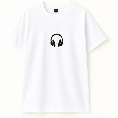 Embroidery  Drop Shoulder  T Shirt - Beats