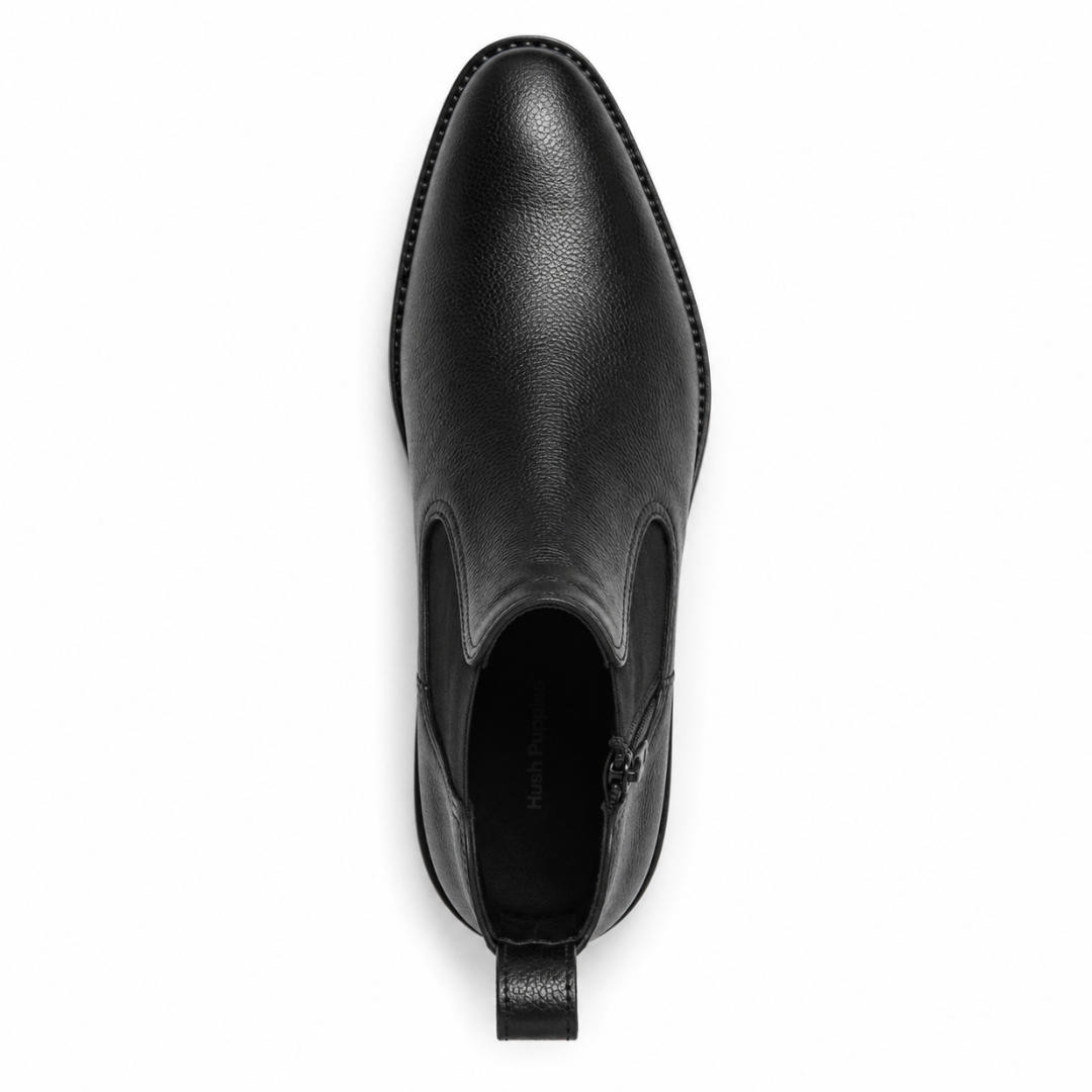 Zuqo Mens Cuban Heels Chelsea Boot : Black
