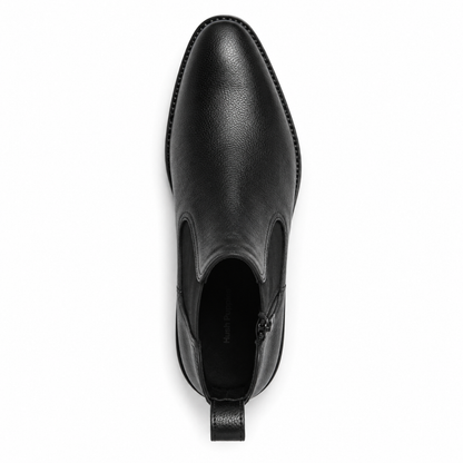 Zuqo Mens Cuban Heels Chelsea Boot : Black