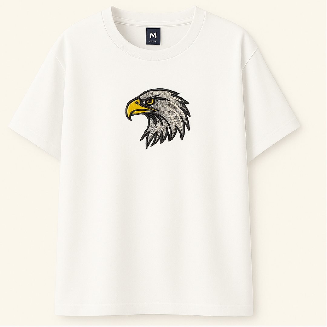 Embroidery  Drop Shoulder  T Shirt - Vigor