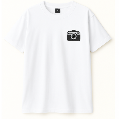 Embroidery  Drop Shoulder  T Shirt - Snap