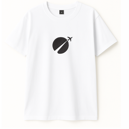 Embroidery  Drop Shoulder  T Shirt - Orbit