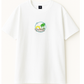 Embroidery  Drop Shoulder  T Shirt - Island