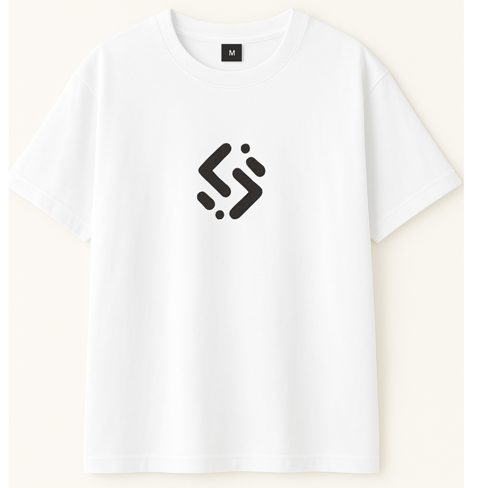 ZUQO Embroidered Drop Shoulder T-Shirt - Divine Ink product image 1