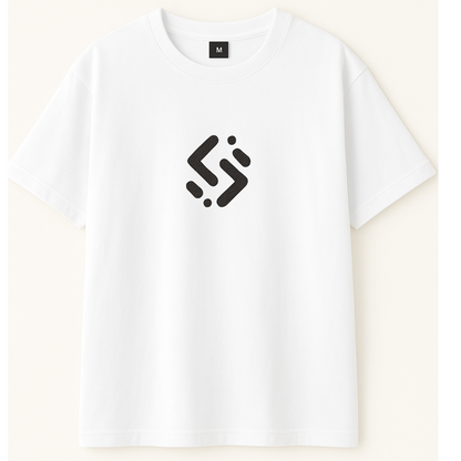 Embroidery  Drop Shoulder  T Shirt - Divine Ink