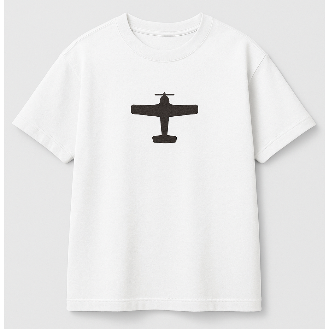 Embroidery  Drop Shoulder  T Shirt - Horizon