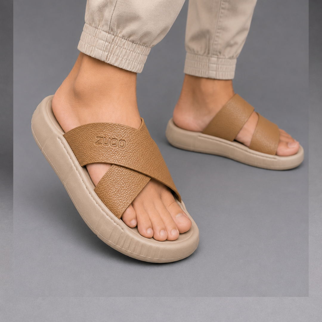Zuqo Lite Sandal : Cross  Brown