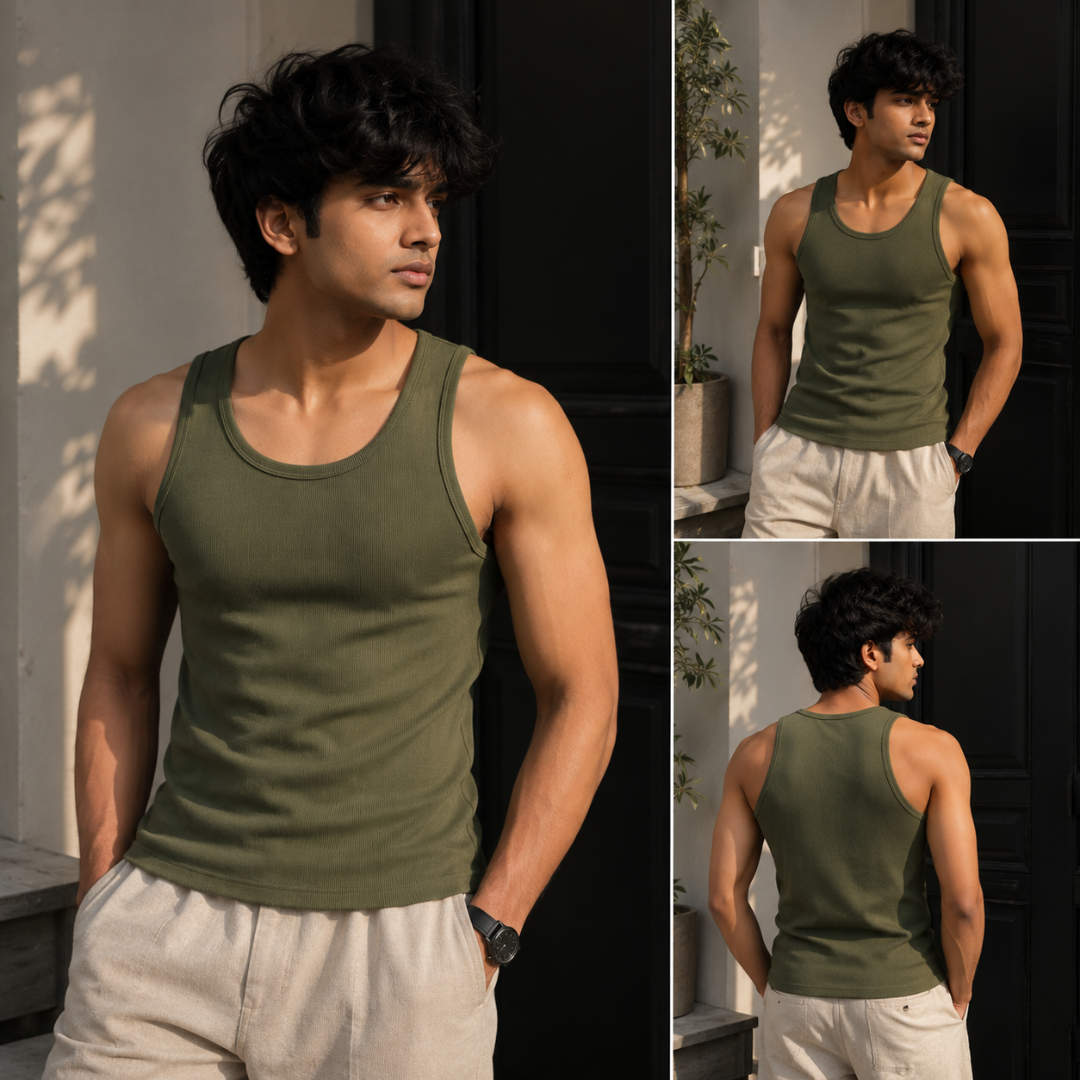 Tank Top 3-Pack | Earth (Black + Olive + Coffee)