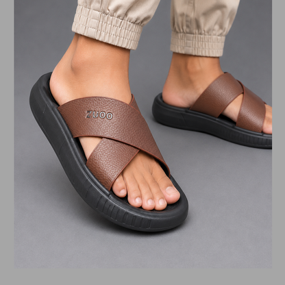 Zuqo Lite Sandal : Cross  Chocolate