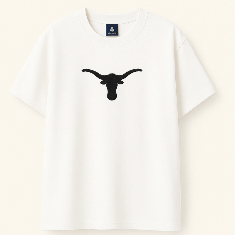 ZUQO Embroidered Drop Shoulder T-Shirt - Bullhead product image 1